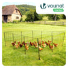 Kit cloture filet a poules PE avec piquets 30m orange - vounat.shop