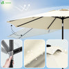 Parasol inclinable 2.70 x 2.40m avec housse de protection beige - vounat.shop