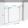 Barriere de Securite porte et escalier 100-108cm blanc pour animaux - vounat.shop