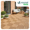 Lot de 16 dalles clipsables exterieures 30x30cm en Composite WPC Couleur bois - vounat.shop