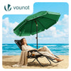 Parasol de jardin 2m avec ancrage sol et sac de transport Vert - vounat.shop