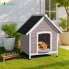 Niche pour Chien Extérieure en Bois 72x65x83cm gris - vounat.shop