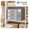 Lot de 6 Sacs de Rangement Drap de Lit Pliable 38,5x33x12cm Gris - vounat.shop