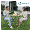 Set de Bistro en metal 1 table 2 chaises Gris - vounat.shop