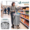Chariot de courses pliable monte escalier aluminium avec sac isotherme gris - vounat.shop