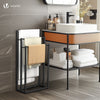 Porte serviettes sur pied autoportant 3 niveaux noir - vounat.shop