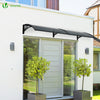 Auvent de porte marquise 200x80 cm en Polycarbonate anti UV Anthracite - vounat.shop