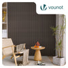 Lot de 4 panneaux accoustiques mureaux Tasseaux en bois MDF avec feutre noir 120x60x2.1cm chene foncé - vounat.shop