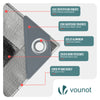 Bâche de Protection en Polyéthylène resistant et impermeable 180g/m² gris et noir 6x8m - vounat.shop