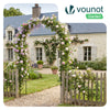 Lot de 4 Arche de jardin pour plantes grimpantes 140x37x240cm en metal Noir - vounat.shop