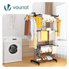 Sechoir a linge etendoir 4 niveaux 126x63x170cm noir-gris - vounat.shop