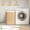 Panier a linge en bambou rectangulaire avec couvercle 72L - vounat.shop