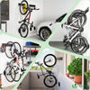 Support mural rangement pour 4 velos et 2 casques rails et crochets metal noir - vounat.shop