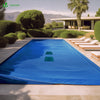 Bache piscine rectangulaire double couche en Polyethylene 160 gr/m2 avec filet ecoulement 4x9m Bleue - vounat.shop