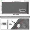 Brise vue occultant en HDPE 230g/m² 1x20m avec attaches de fixation gris - vounat.shop