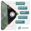 Bâche de Protection en Polyéthylène resistant et impermeable 240g/m² vert et argent 4x8m - vounat.shop