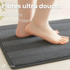 Lot de 2 Tapis de Bain Antidérapant chenille microfibre 60x90cm gris - vounat.shop