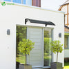 Auvent de porte marquise 100x80 cm en Polycarbonate anti UV Anthracite - vounat.shop