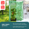 Serre de jardin Serre tomates avec grande porte enroulable bache PE renforcee 135g/m2 100x50x150cm Vert - vounat.shop