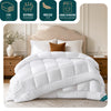 Couette 4 saisons doux 3 en 1 avec rembourrage polyester 500gsm 155x200cm blanc - vounat.shop