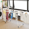 Sechoir a linge etendoir sur pied avec ailes hautes 175x92x106cm Blanc - vounat.shop