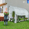 Serre de jardin hivernage murale adossee avec bache PE 300x100x180cm blanc - vounat.shop