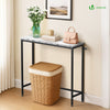 Console table style industriel en metal et MDF 75x24x75 cm Blanc - vounat.shop