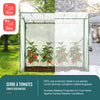 Serre de jardin Serre tomates avec porte et fenetres moustiquaire bache PE renforcee 135g/m2 200x77x170cm Blanc - vounat.shop