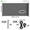 Brise vue occultant en HDPE 90g/m² 1.5x20m avec attaches de fixation gris - vounat.shop
