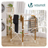 Etendoir a linge deluxe pliable grande capacite 173x94x123cm style bois blanc - vounat.shop