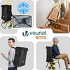 Chariot de courses pliable avec siege Jaune - vounat.shop