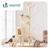 Arbre a chat 155cm multi niveaux Griffoir et niche Beige - vounat.shop