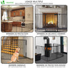 Barriere de securite Grande Version 3.6M 6 Panneaux noire - vounat.shop