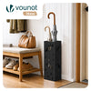 Porte-parapluies Metal avec bac de recuperation eau et 4 Crochets Motif Parapluie 15.5 x 15.5 x 43.5 cm noir - vounat.shop