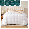 Couette temperee doux avec rembourrage polyester 300gsm 200x200cm blanc - vounat.shop