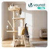 Arbre a chat 112cm multi niveaux Griffoir et niche Beige - vounat.shop