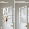 Étendoir à linge mural suspendu pliable Blanc - vounat.shop
