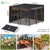 Housse salon de jardin bache de protection 420D 135x135x73cm noire - vounat.shop