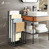 Porte serviettes sur pied autoportant 4 niveaux noir - vounat.shop