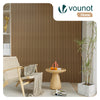 Lot de 4 panneaux acoustiques muraux Tasseaux en bois MDF avec feutre noir 120x60x2.1cm chêne clair - vounat.shop