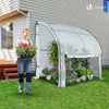 Serre de jardin hivernage murale adossee avec bache PE 200x100x180cm blanc - vounat.shop