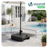 Pied de parasol sable et eau pour mat 38/48mm 22L HDPE noir - vounat.shop