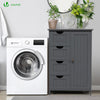 Meuble de salle de bain rangement 4 tiroirs 1 porte 82x55x30cm gris - vounat.shop