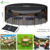 Housse salon de jardin bache de protection 420D φ190x73cm noire - vounat.shop