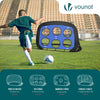 Lot de 2 buts de football 4 en 1 pliable pop up avec cibles 120x80x80cm noir - vounat.shop