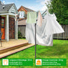 Etendoir a Linge Exterieur Rotatif avec housse de protection et Surface etendage 50m Gris - vounat.shop