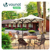 Parasol Jardin Double Aluminium 150 x 300 cm beige - vounat.shop