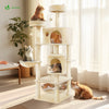 Arbre a chat Grande taille 5 niveaux avec griffoir grattoir 168cm beige - vounat.shop