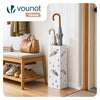 Porte-parapluies Metal avec bac de recuperation eau et 4 Crochets Motif Parapluie 15.5 x 15.5 x 43.5 cm blanc - vounat.shop