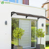 Auvent de porte marquise 200x80 cm transparent en Polycarbonate anti UV Marron - vounat.shop